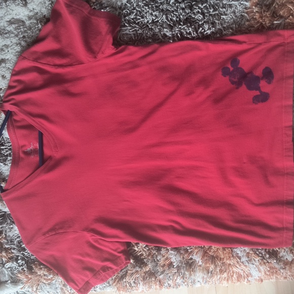 Disney Parks Mickey Mouse V Neck T-shirt - Picture 1 of 8